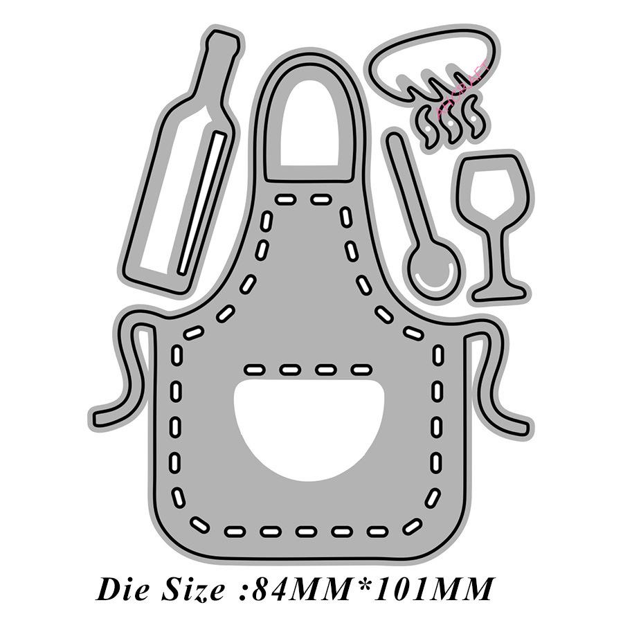 

6649 Кухонная серия Штамп для резки ножей из углеродистой стали для DIY-резки, Июль 2024 84*101mm, 13g/set