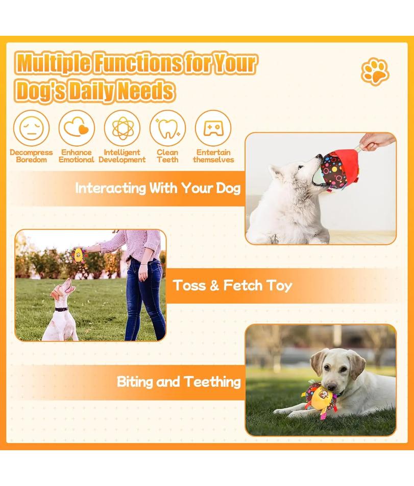 Dog Interactive Sound-Making Ball Toys With Labels, Soft-Filled Puppy Toys, Built-In Bells, Dog Chewing Toys
