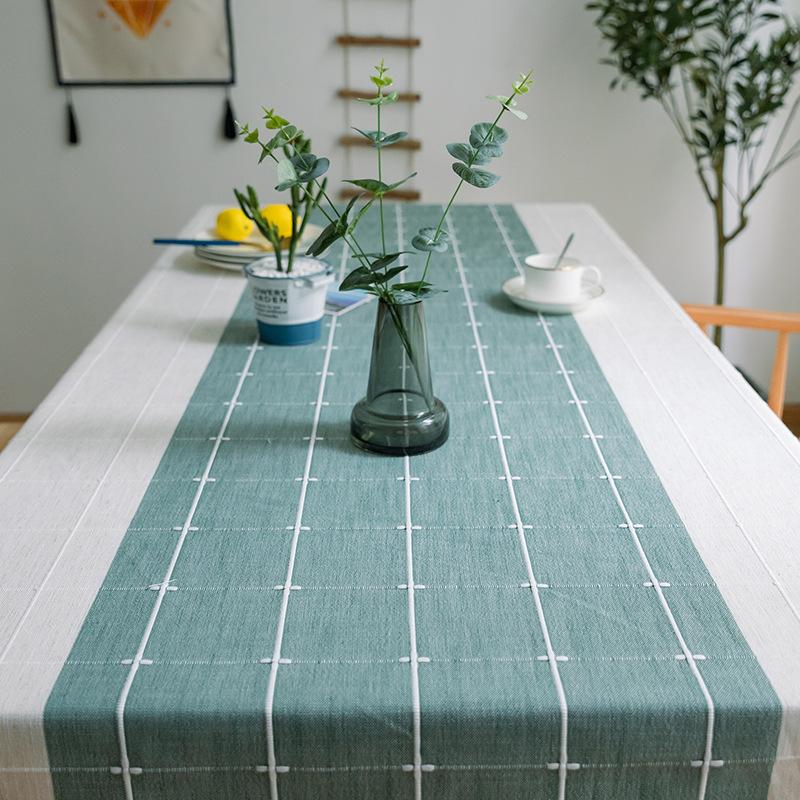 2025 Nordic Tablecloth Waterproof and Easy To Clean Rectangular Household Dining Table Cloth Simple Dustproof and Wear-resistant