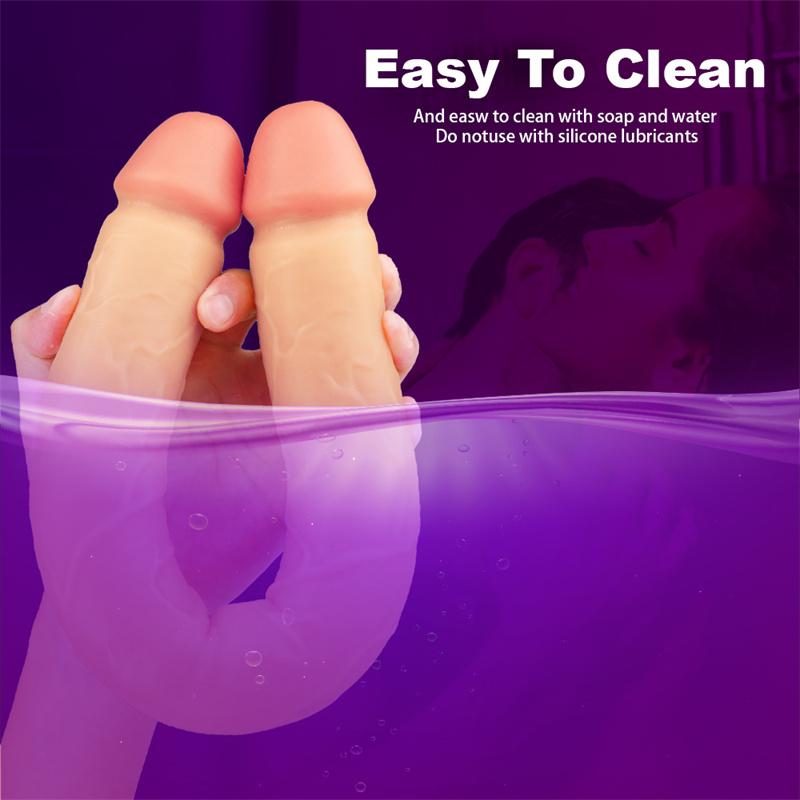 Double-headed 46 Cm Female Long Back Court Anal Plug Lala Masturbation Device Dildo Adult Simulation Supplies