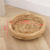 Handwoven Straw Bird Nest Natural Material Small Round Woven Nest for Pet Birds and Small Animals Suitable for Indoor and Outdoor Use