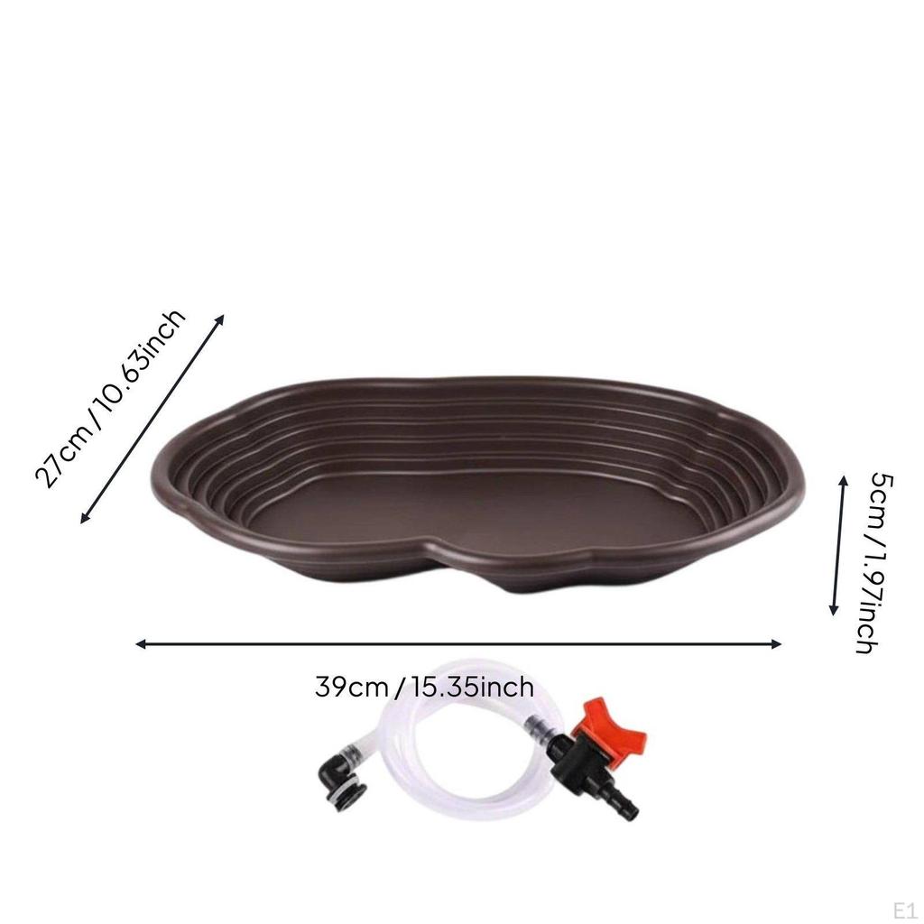 Vasca per Rettili con Rampa Gradini Integrati Ciotola Gradinata Piscina per Bagno Rettili per