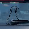 Cartoon Dog Rear Window Wiper Sticker - Cute & Funny Car Decoration
