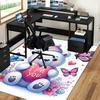 1pc Anime Cartoon Design "I Love You" Polar Bear Chair Mat - Non-Slip Carpet for Office Chairs, Festive Gift, Universal for All Seasons, Suitable for