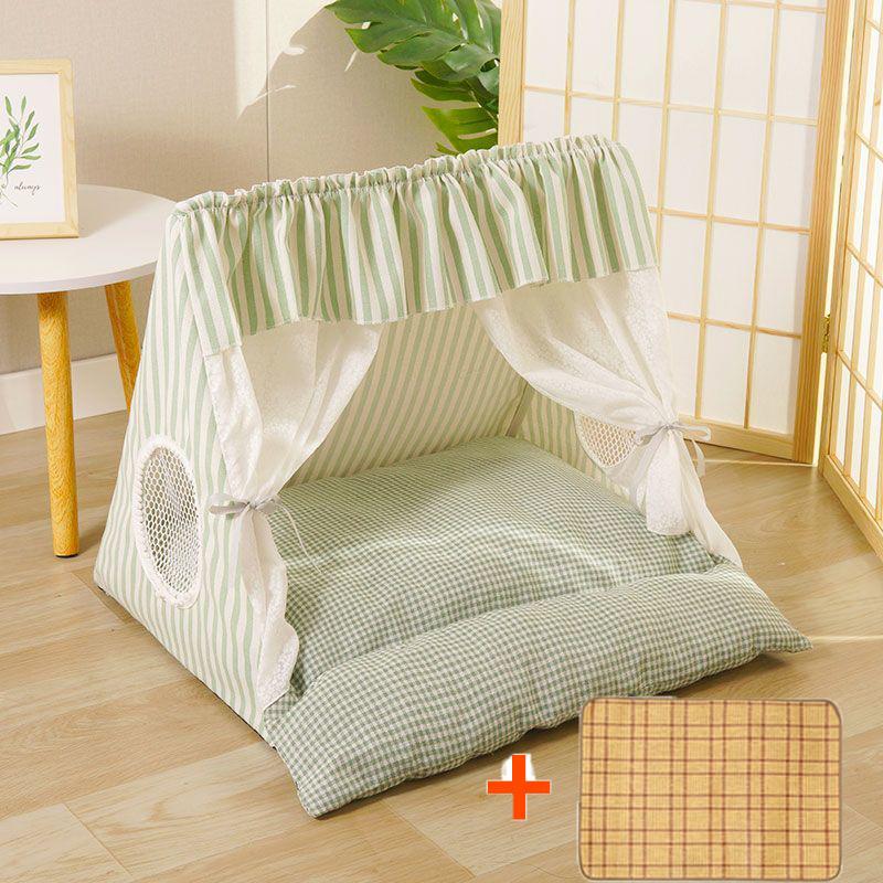 Cute Cat Tent House Removable Clean Dog Tent Bed Breathable Cool Cats Summer Cave Large Space Puppy Kitten House Pet Accessories