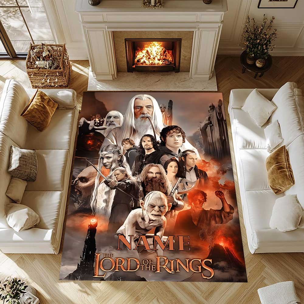Warner Bros. Works (57) Customize Your Name Rug, Office Chair Cushion, Home Bedroom Living Room Gift.