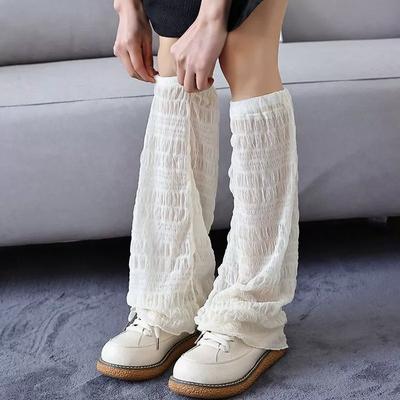 Y2K Leg Warmers Jk Japanese Style Mesh Lace Socks Stockings Women Lolita Girls Kawaii Cute Knee Socks Leg Warmer Sun Protection