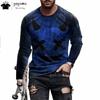 Funny Pattern Print T-shirts for Men Casual O-Neck Long Sleeve T-shirt Harajuku Street Tops Fashion Casual T-shirts