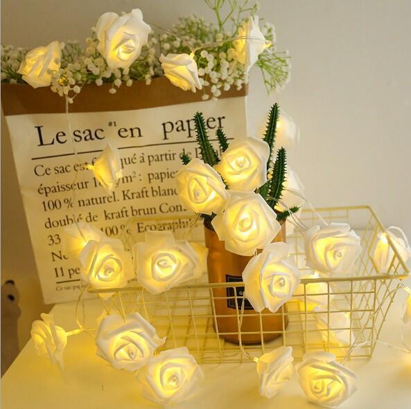 LED Rose Flower String Lights - Valentine’s, Wedding, Proposal, Atmosphere & Confession Decoration.