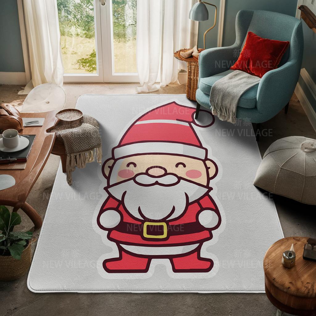 House Entrance Carpet Home Door Mat Living Room Bath Foot Bathroom Non-slip Water Absorption Rugs Bath Merry Christmas Winter