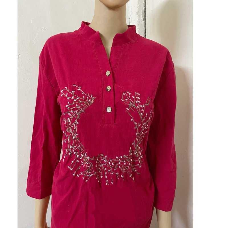 Cotton Linen Top for Summer Women's Loose Fitting Women's Clothing Slimming Linen T-shirt Chinese Style Belly Covering Blouses Shirts