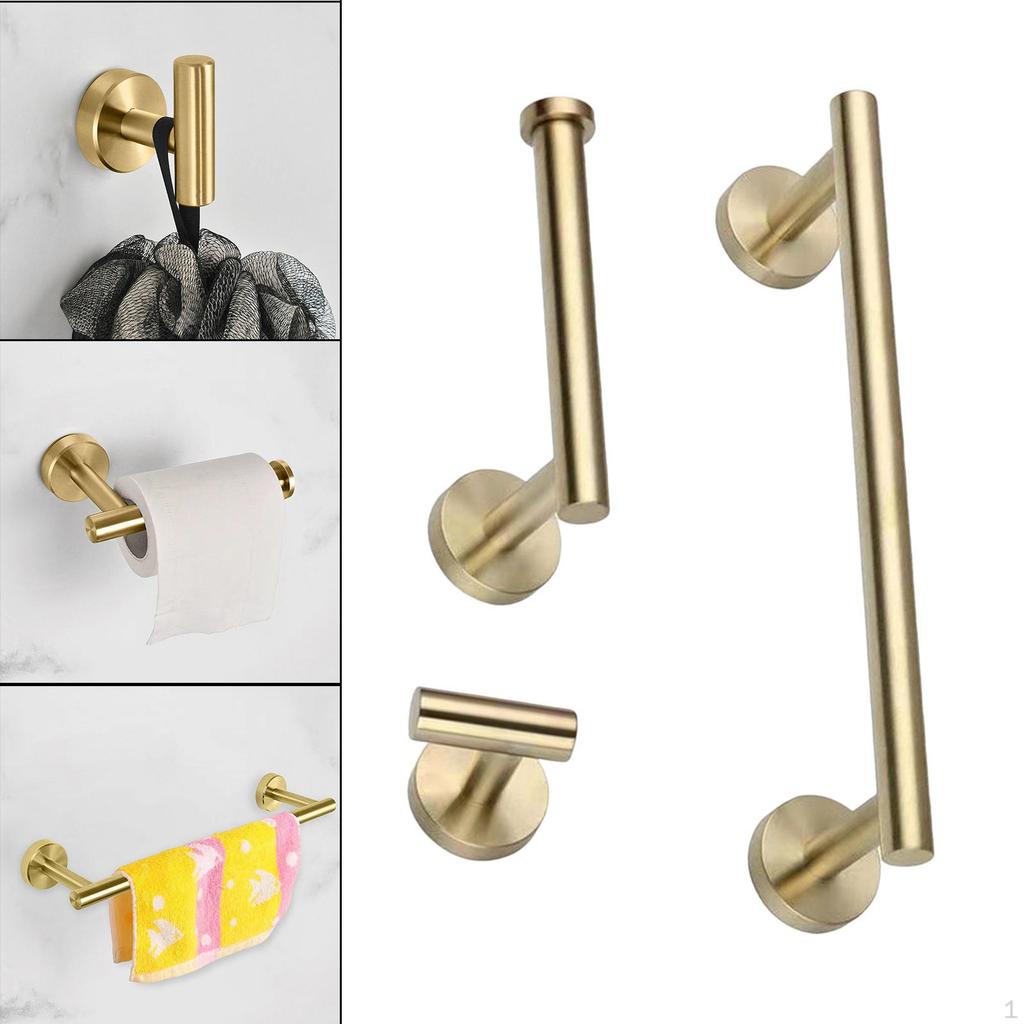 16" Towel Rack Hook Bathroom Hardware Accessories Set