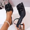 Fashion Flower Women High Heeled Sandals Designer Sexy Shoes Woman Slippers Slingback Summer 2025 Pumps Brand Elegant Sandalias De Mujer