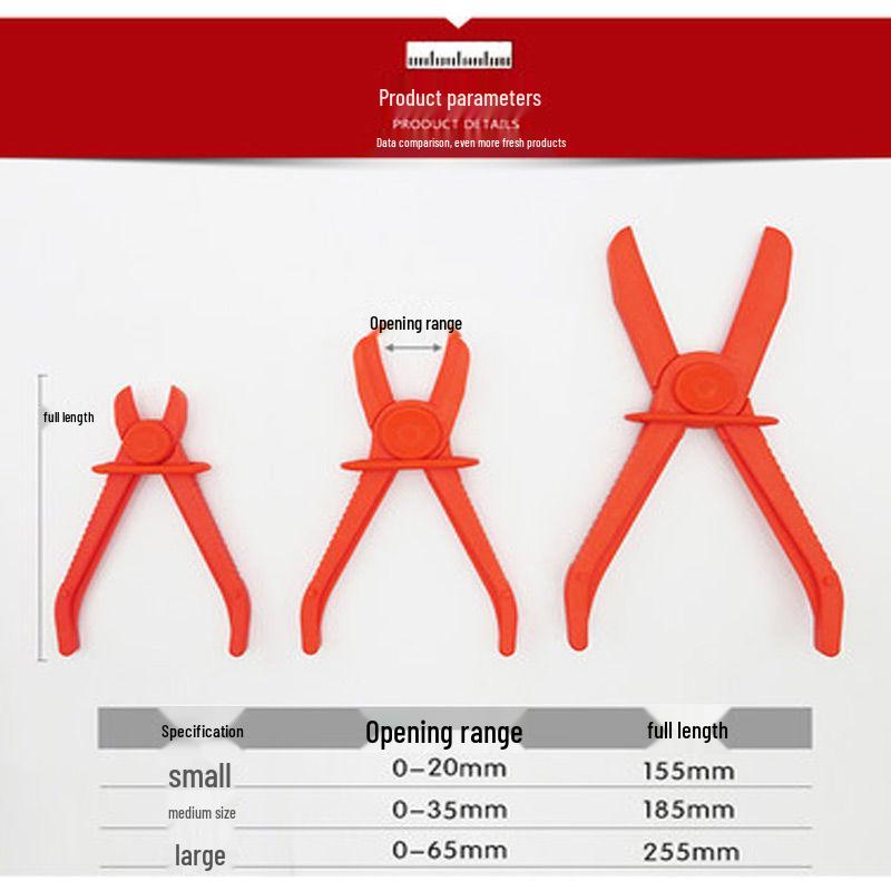 Jeu de 3 pinces de serrage pour durite d'huile automobile - Pinces d'arrêt en plastique pour réparation automobile