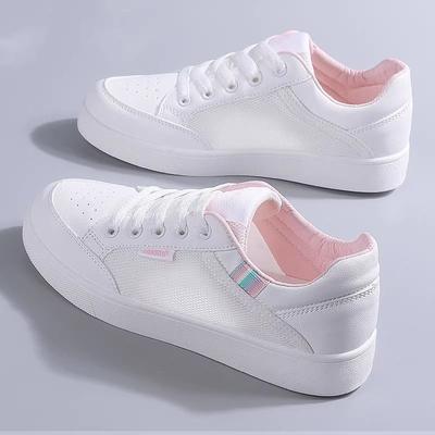 Internet Celebrity White Shoes Women's Spring Summer Breathable Thin 2025 New Shishang Versatile Board Shoes Mesh Sneakers Children