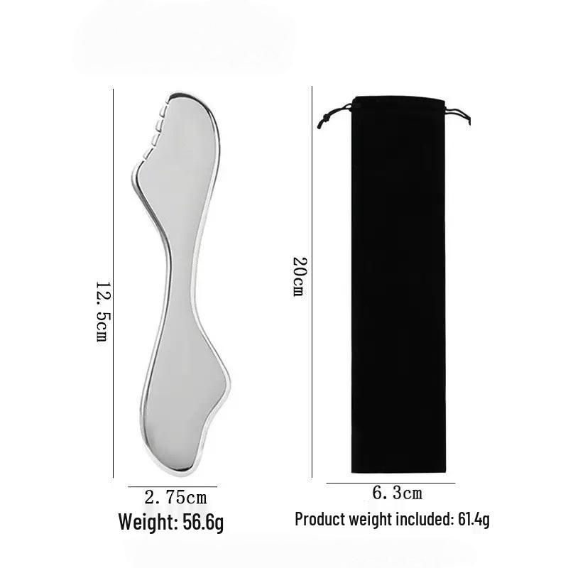 Heart-Shaped Stainless Steel Gua Sha Board for Facial Firming and Lifting Massage – Large Size, Multifunctional Fascia Tool.