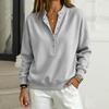 Women's Fashion Color Long Sleeve Loose Fit Sweatshirt for Casual Daily Wear