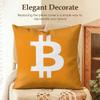 Bitcoin Btc Logo Cool Cushion Cover Natural Linen Organic Fabric DoubleSided Printing Sofa Home Decor Gift Pillow Case