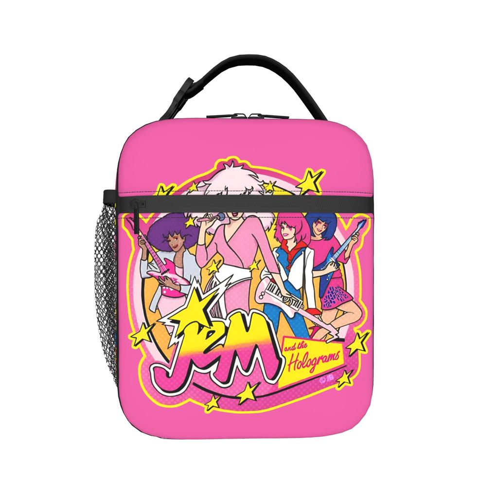 Jem and the Holograms Thermal Insulated Lunch Bags for Travel Portable Food Bag Container Men Women Cooler Thermal Lunch Boxes