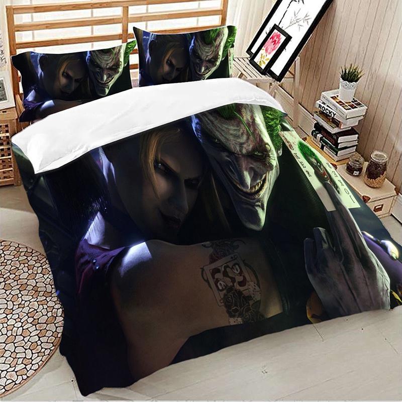 Megamind Quinn Harley Joker Duvet Cover With Pillow Cases Cartoon Set Bedding