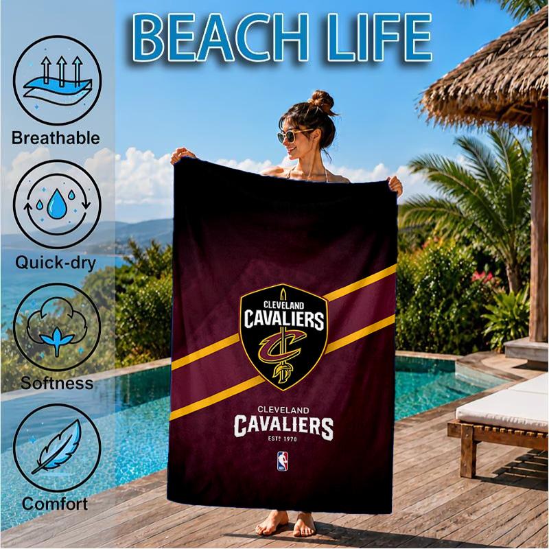 Cleveland Football Beach Towel, Microfiber Beach Towel, Perfect For Pool, Beach, Travel, Home Decor Beach Party Fan Gifts