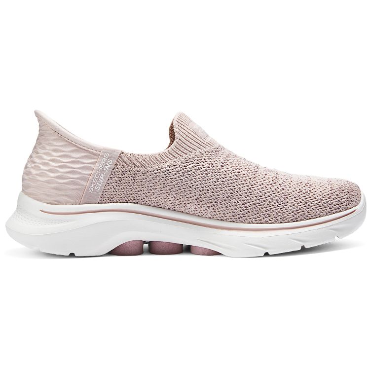 Skechers Go Walk 7 Bekvämt Tyg Stötdämpande Hållbar Andningsbar Lättviktig Låg Topp Casual Löparskor Dam Sneaker Rosa 125219-LTPK