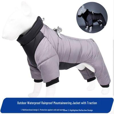 Giacca Impermeabile Riflettente per Cani: Cappotto Imbottito Autunnale/Invernale per Animali Domestici Piccoli, Design a Quattro Zampe, Materiale in Cotone.