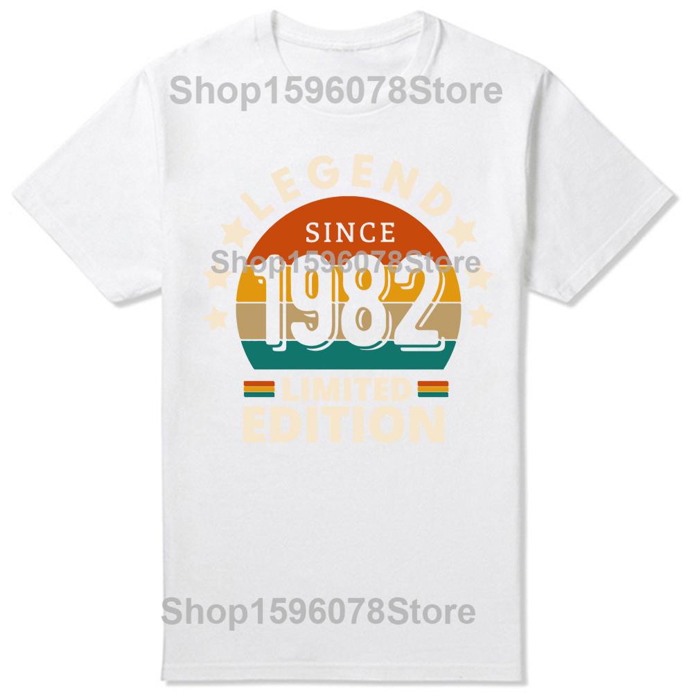 Legend 1982 Vintage Limited Edition Tshirt Cotton Graphic T-Shirt Cotton Euro Size O-Neck Daily Casual Oversized Unisex Tees