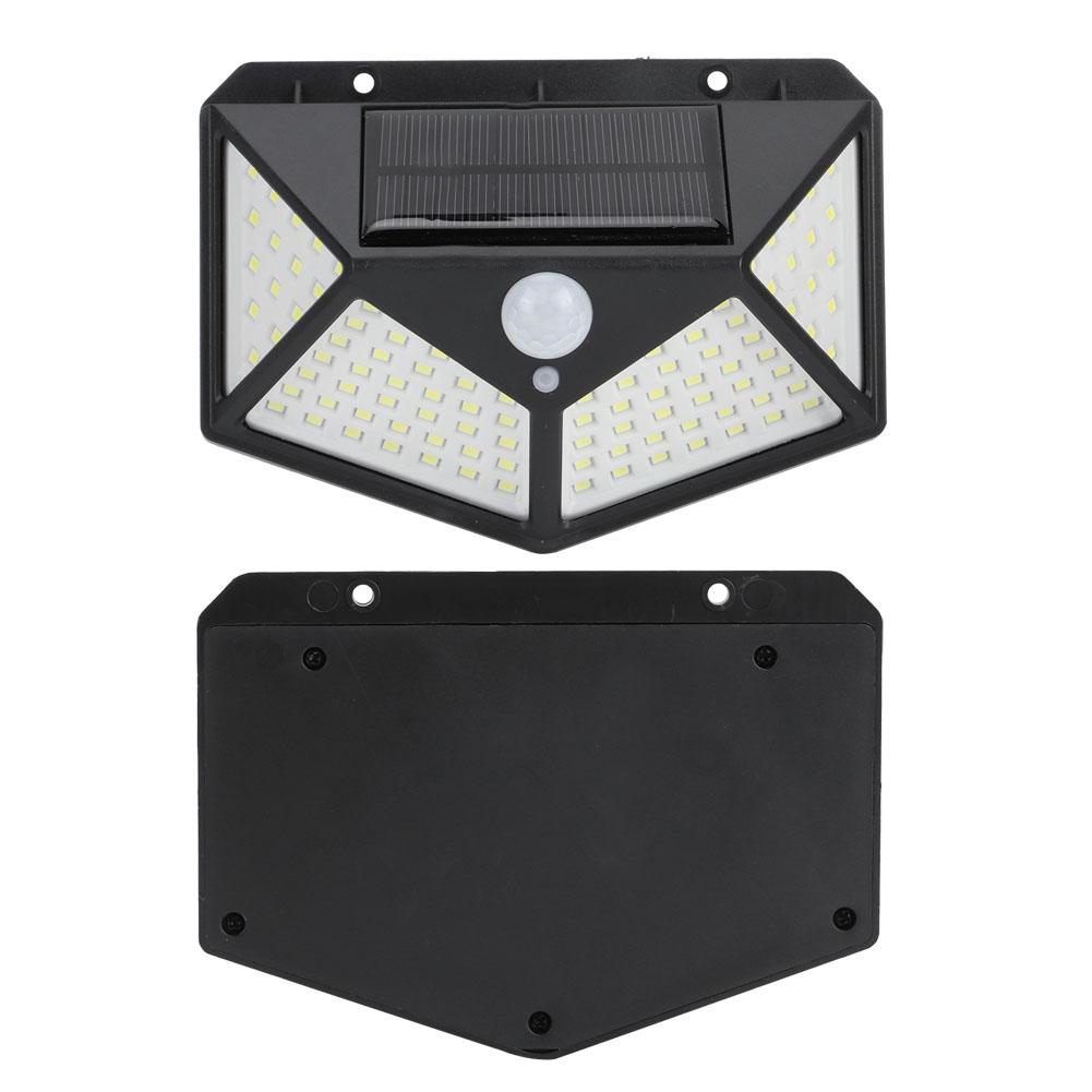100LED Solar Motion Sensor Light Waterproof Wall Light Street Lamp for Outdoor Garden Yard