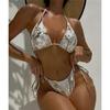 Bikini Sexy Stampato con Spalline a Nodo Costume da Bagno Femminile Costumi da Bagno Donna Set Bikini Due Pezzi Costumi da Bagno