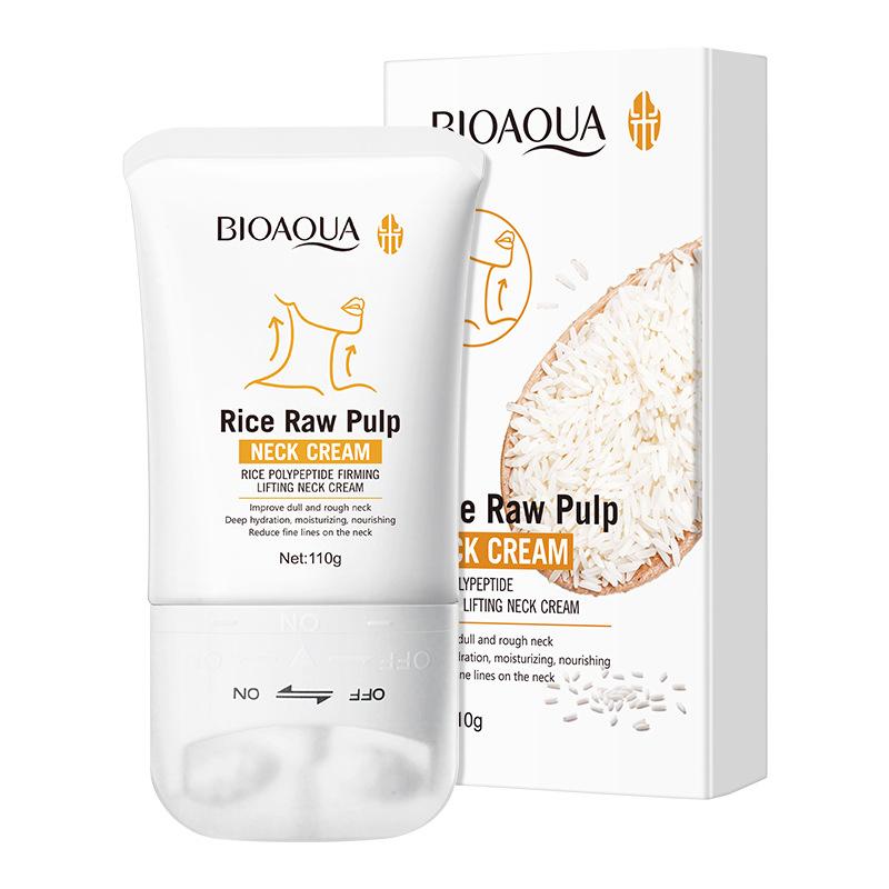 Rice Raw Pulp Neck Cream Moisturizing Reduce Neck Lines Lightweight Non Greasy Improve Dull Rough Daily Neck Care