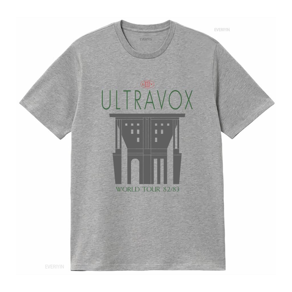 Vintage 1982 1983 Ultravox Světové turné Koncertní tričko Melírovaná šedá M L 80. léta New Wave Synthpopová kapela Merch vintage Vyprané pánské