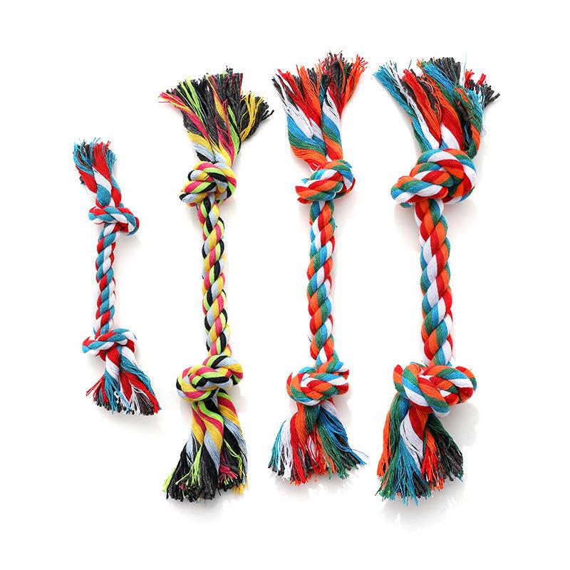 

Игрушка-узел для питомца Новый мяч-стропа Двойной узел хлопковая веревка Игрушка для собаки Веревочный мяч для грызения собаки Товары для питомцев Small: 20 * 1cm