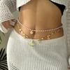 Boho Sexy Layered Rice Beads Tassel Waist Belly Chain For Women Summer Beach Sea Shell Conch Turtle Pearl Body Chain Jewelry