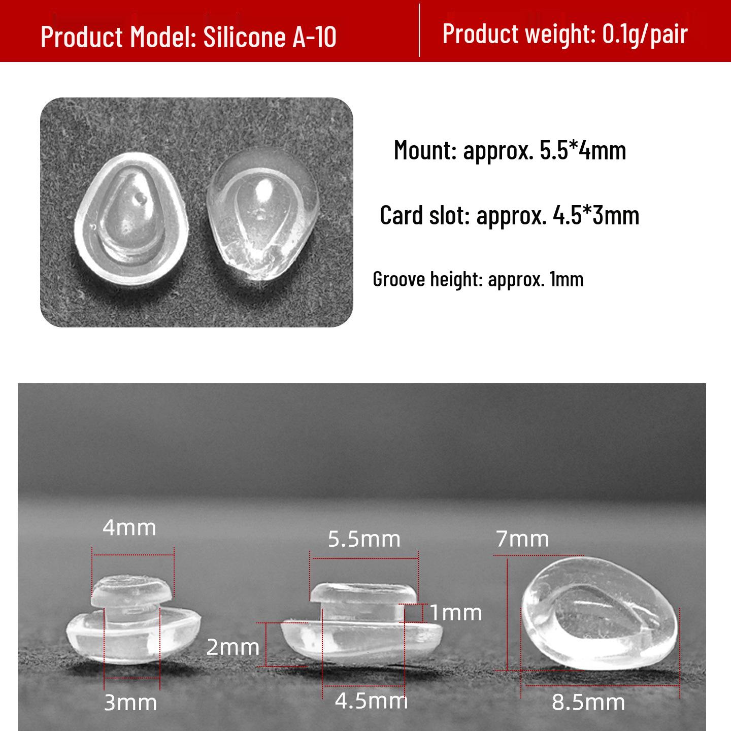 

Extra Large Triangular Silicone Eyeglasses Nose Pads - Soft Decompression Myopia Support