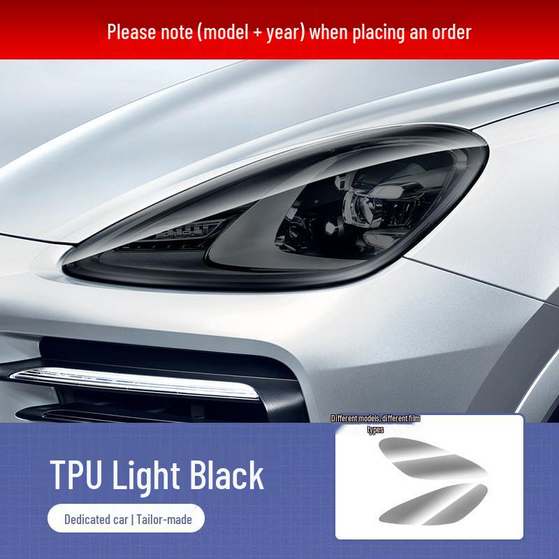 

Дымчатая черная ТПУ пленка для фар для Porsche Cayenne, Macan, Panamera, 718 Taillight Film