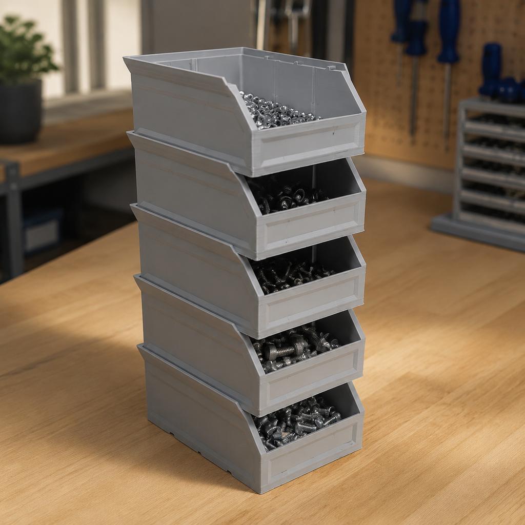 Single-Layer Inclined Opening Desktop Storage Case, Small Parts Sorting Organizer, Table Container for Mini Hardware Accessories