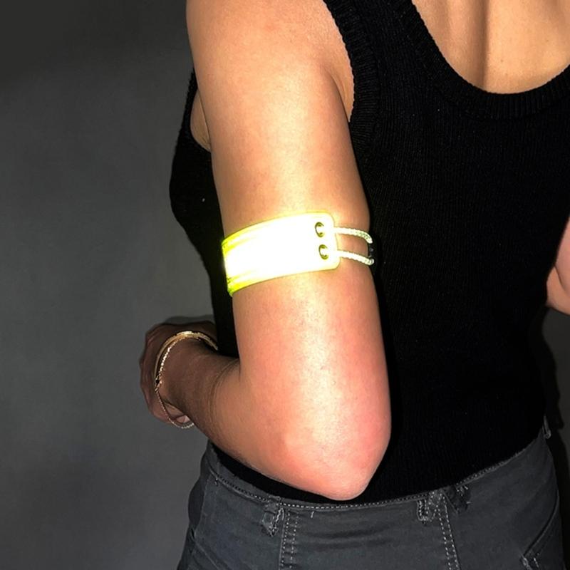 Reflective Safety Straps For Motorcycle Riders Adjustable Breathable Design isibility During Night Cycling Jogging