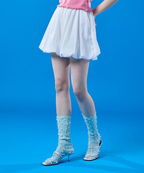 KOLEAT Balloon Cooling Refrigerator Crisp Summer Wide Shorts [White] Kcl.