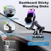 Extra Strong Sticky Adhesive Sticker Pads for Car Dashboard Suction Cup Mounts, Durable Mounting Double-Sided Circle Tape