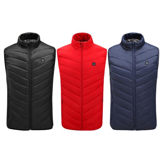 Heating Waistcoat Stand Collar Firm Hemming Comfortable Warming Rechargeable Electric Heating Vest