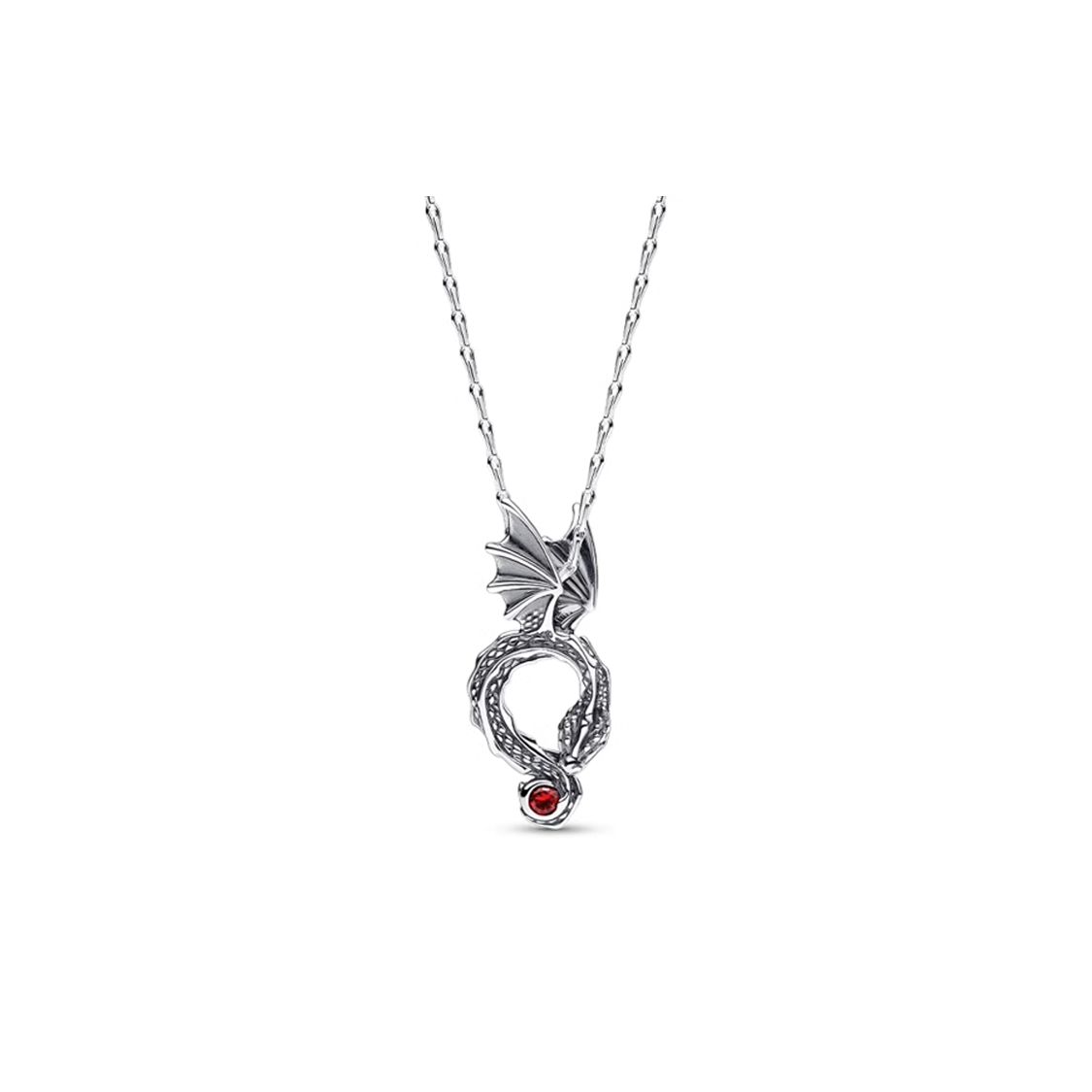 

Pandora Game Of Thrones Dragon Pendant Women necklace Silver 392967C01 Box
