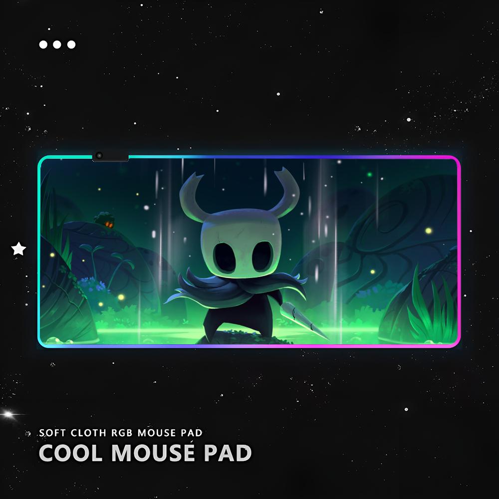 

Hollow Knight Mouse Pad RGB Pc Gamer Keyboard LED Glowing mause pad Mats Rubber Cute Cartoon Gaming Computer csgo lol pubg RGB600x300x3mm