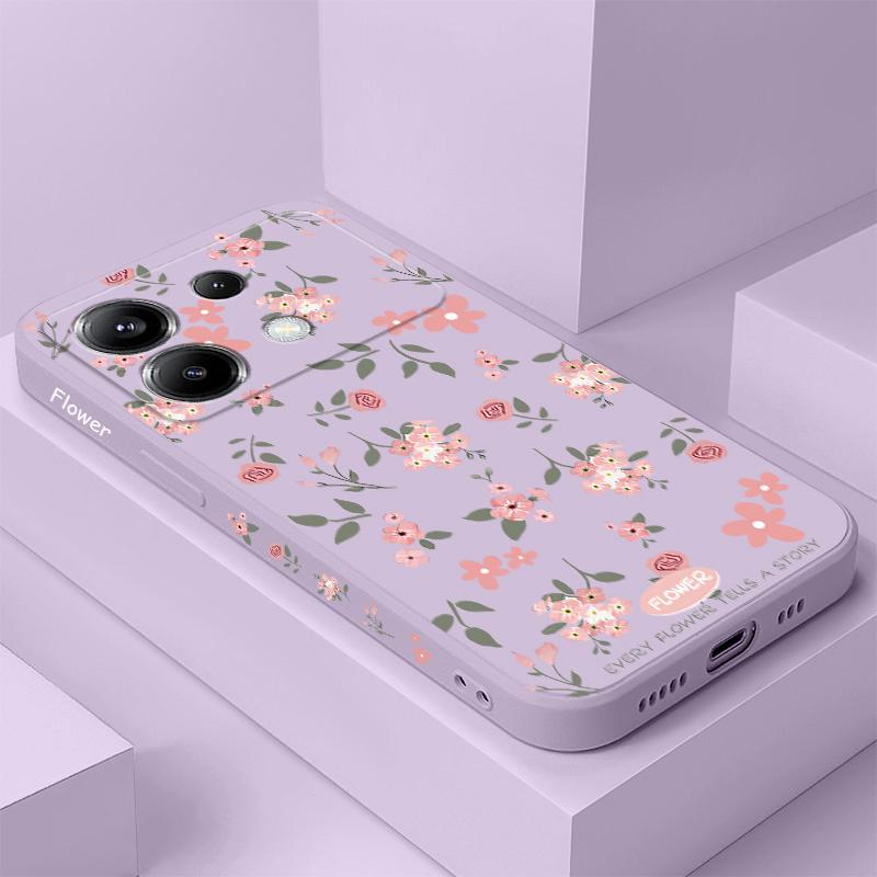 Carcasă de telefon cu parfum floral pentru Xiaomi Poco F8 F7 X7 X6 F6 M6 M5 M5S F5 X5 F4 X4 M4 F3 M3 X3 Pro 4G 5G GT Capac din silicon