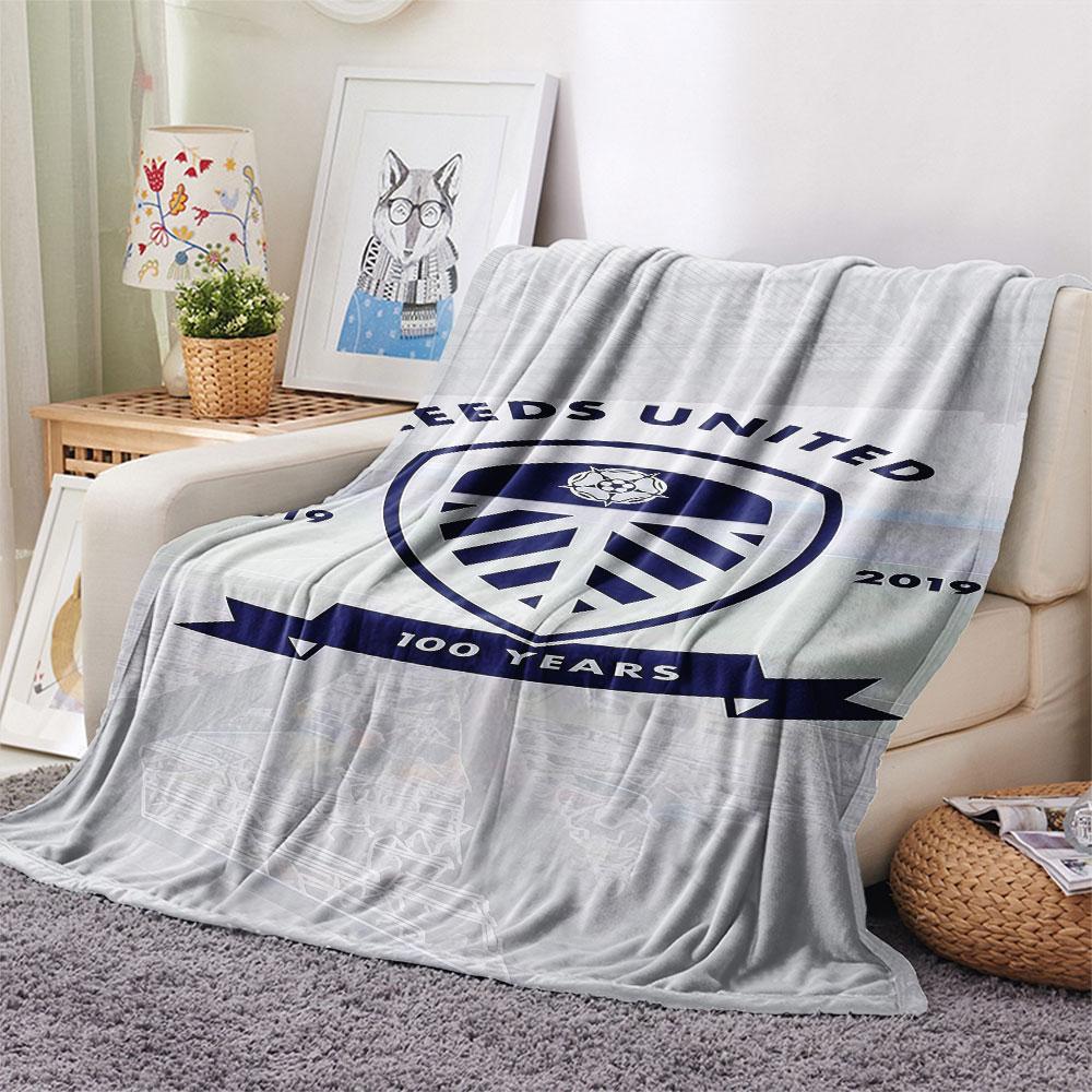 Leeds Soccer Blanket, High Quality Comfortable for All Seasons, Home Decor, Warmth and Comfort