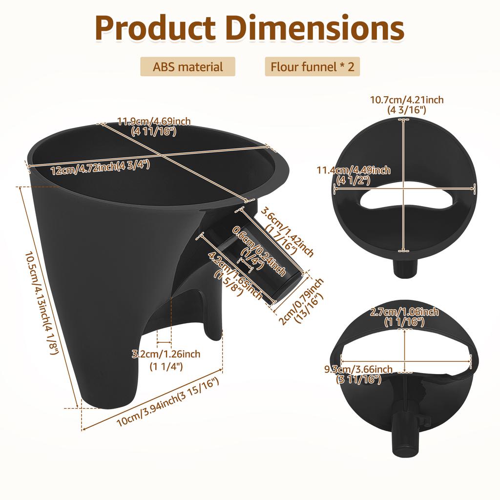Flour Funnel Kitchen Aid Mixer Stand Mixer Attachment for Kitchen Aid Artisanal Ksm150 Tilt-Head Stand Mixer Baking Accessory