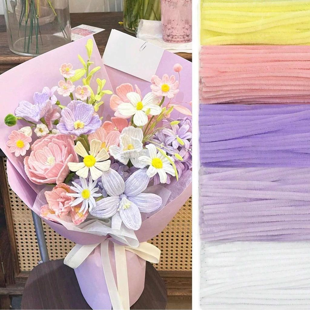 500/600 Pieces Pipe Cleaners Chenille Stems 12 Inch Craft Supplies Bulk for DIY Art and Craft Projects Creative Gift