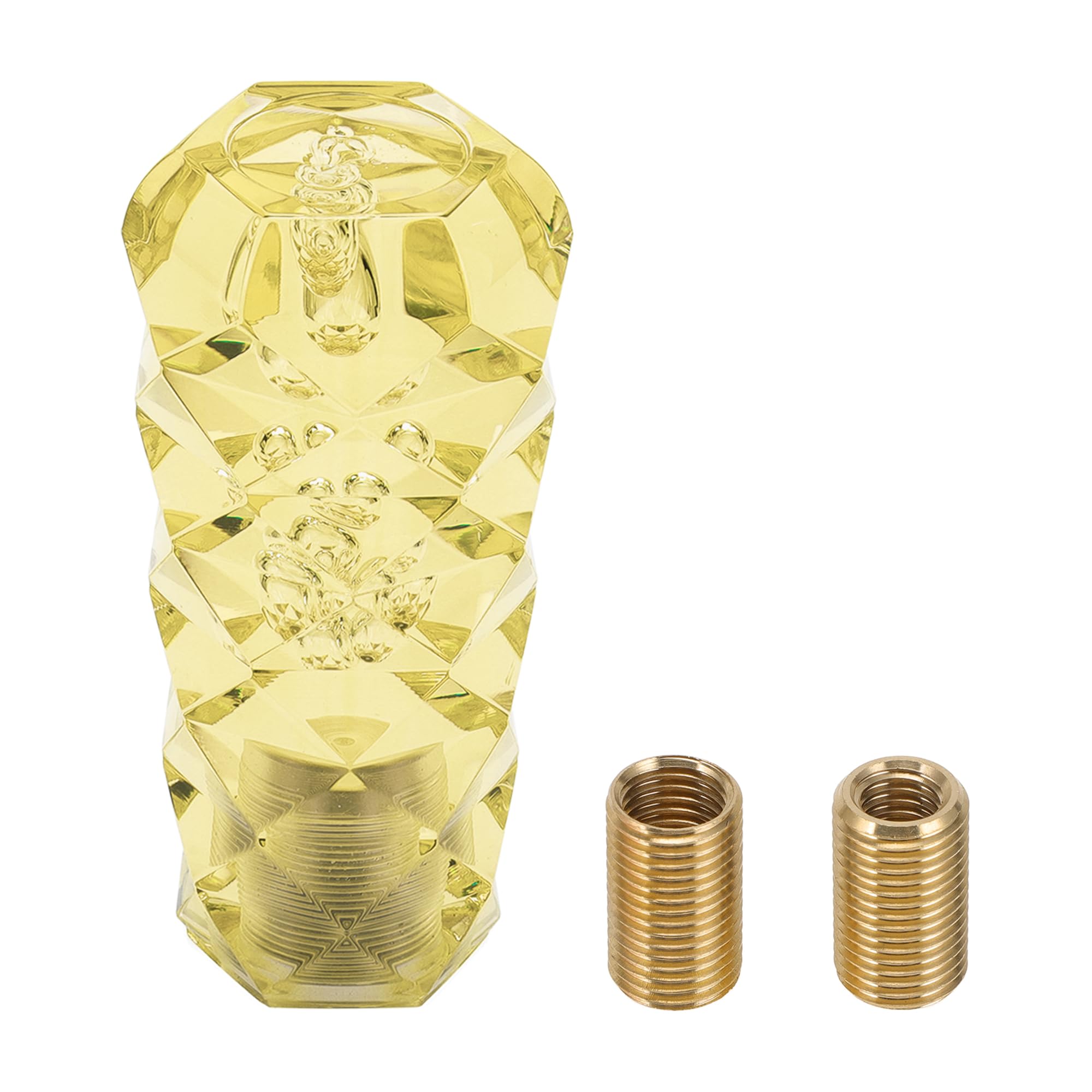 

INFINAUTO Diamond Pattern Crystal Shift Knob 10cm Universal Automatic and Manual Car Gear Shift 10cm жовтий