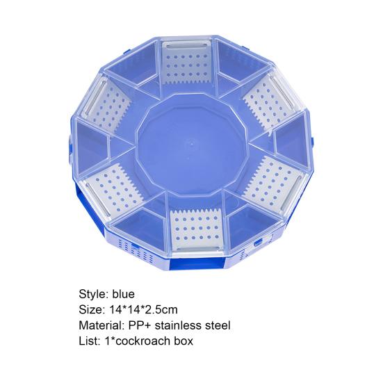 Cockroach Catcher Box 6 Entrance Single Layer PP Plastic Round Roach Trap Box for Kitchen
