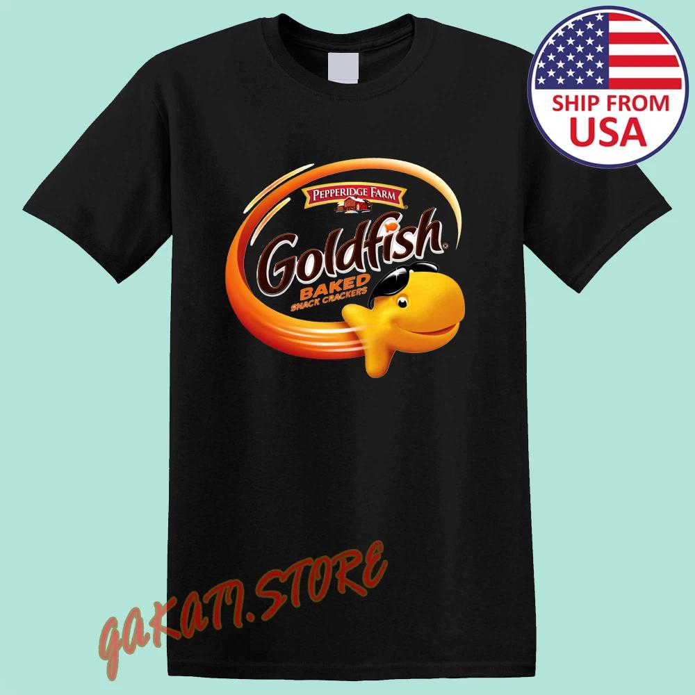 Goldfish Food Snack Men s Black Size S-5XL 3XL